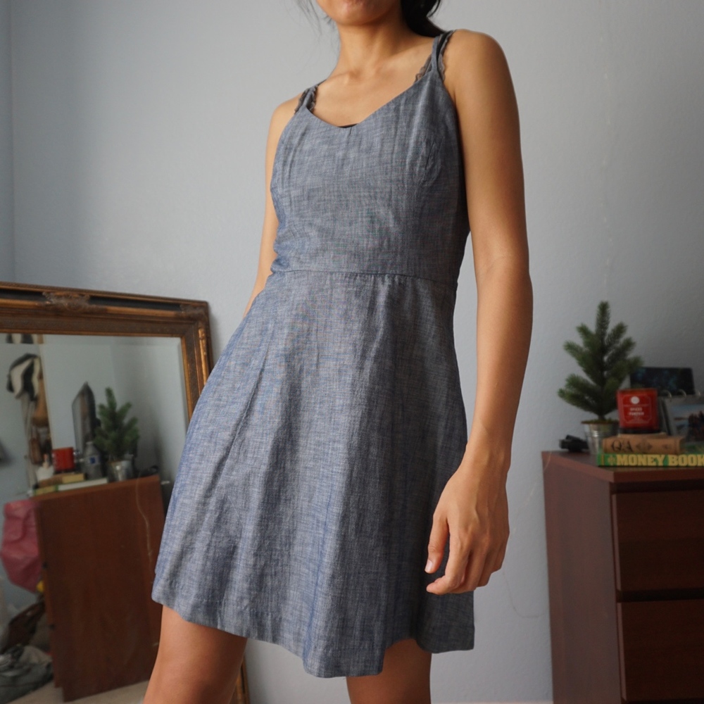 NWT Banana Republic Fit + Flare Denim-like Dress